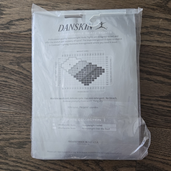 Ice Skating Danskin Dancewear Womens Heavyweight Footed Figure Skating Tights - Picture 2 of 5